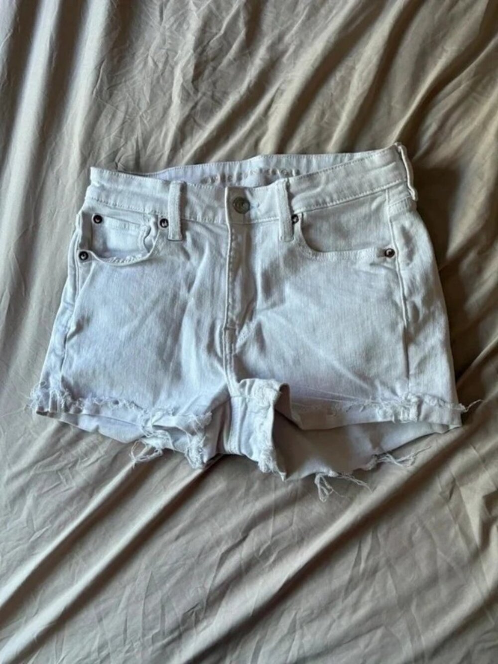 American Eagle White Denim Shorts, Size S